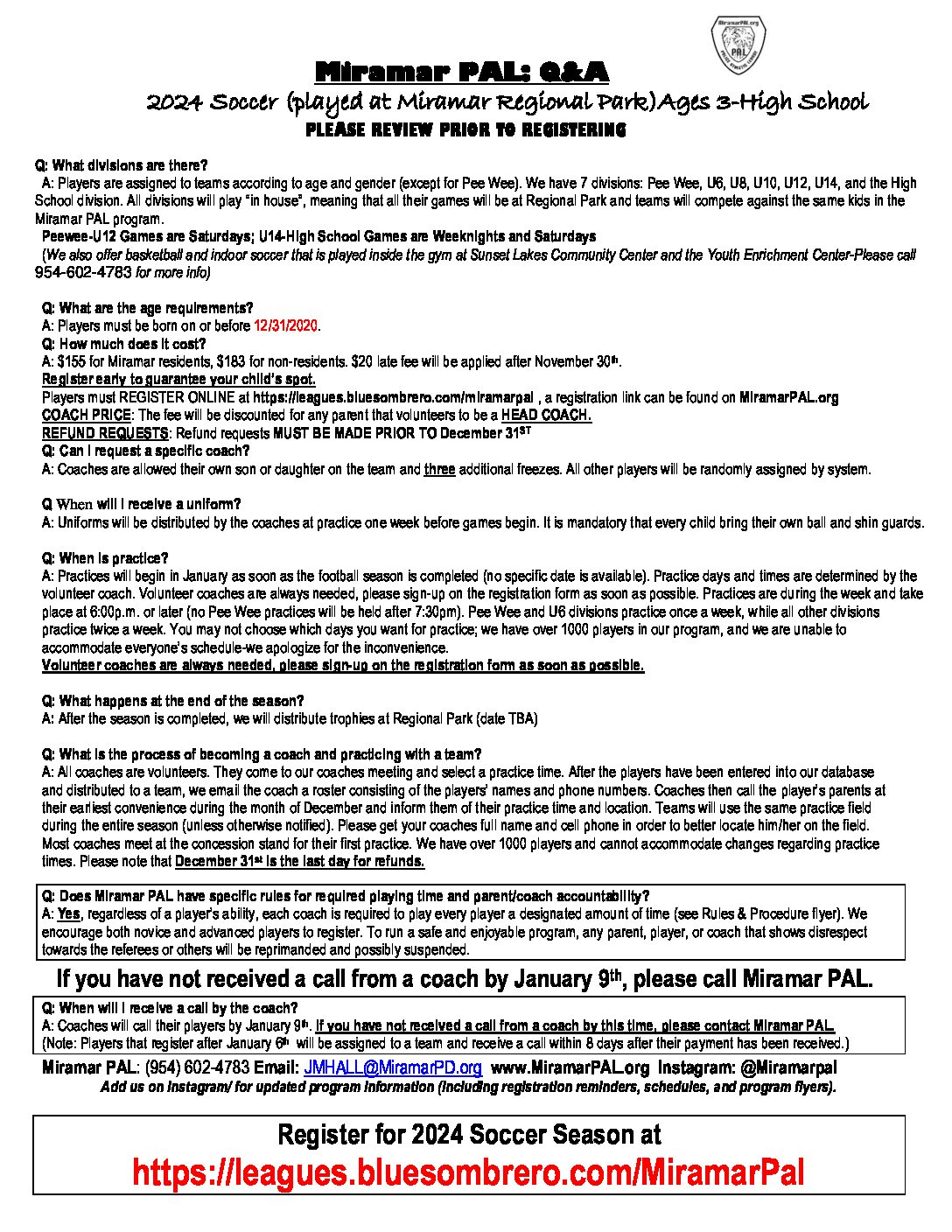 2024 Outdoor Soccer QA